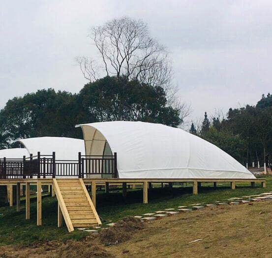 T-sun Oceanview Coastal Shell Pavilion Glamping and Event Tent 8 for Events and Outdoor Use